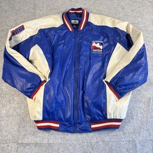 Vintage Indy Car Series Racing Jacket Officially Licensed PVC Mens XXL - FLAWED